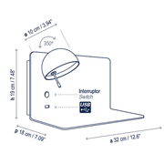 Bover Beddy A/03 1-lt 13" LED Wall Sconce