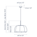 Bover Tanit S/61 1-lt 24" LED Pendant