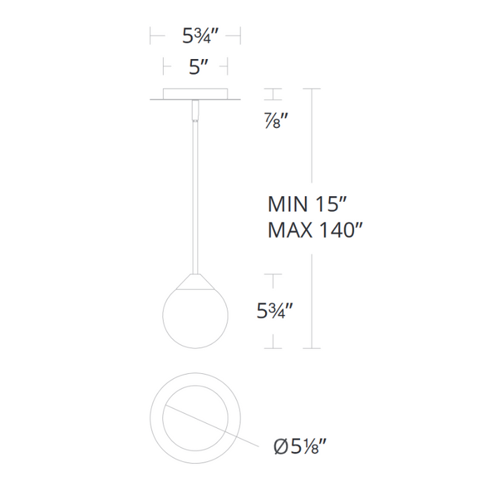 Schonbek Beyond BPD40206 Quest 1-lt 5" LED Pendant