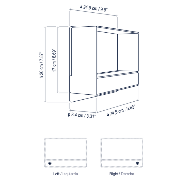 Bover Kira A/01 1-lt 10" LED Wall Sconce