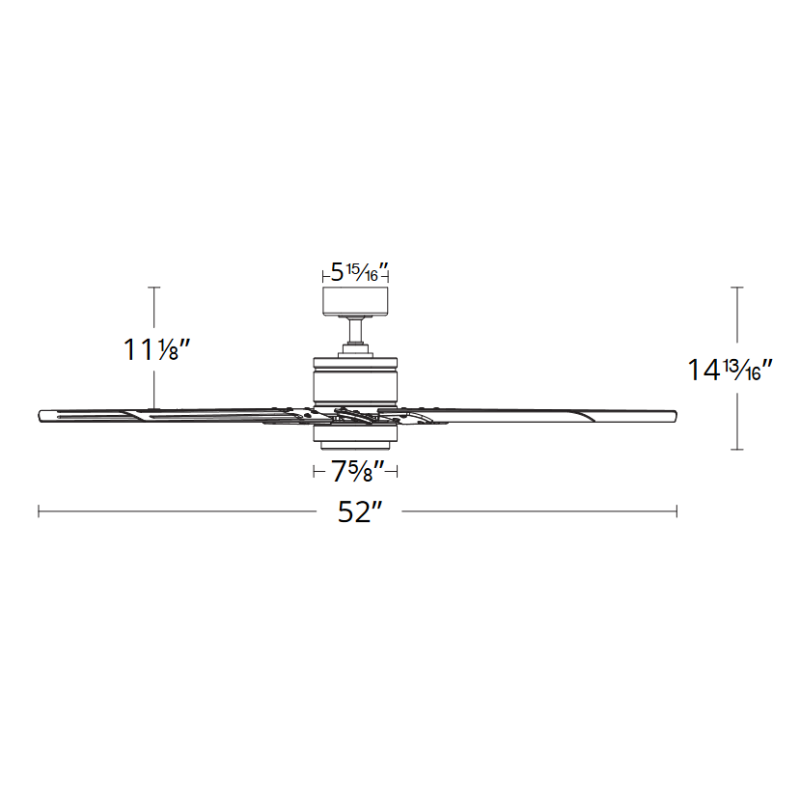 Modern Forms FR-W2001-52L Renegade 52" Indoor/Outdoor Ceiling Fan with LED Light Kit