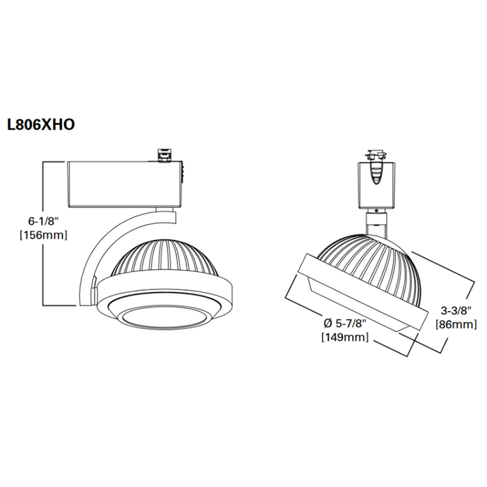 Halo 806 48W LED Low Profile Track Head