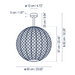 Bover Nans Sphere PF/60 1-lt 24" LED Outdoor Semi Flush, TRIAC