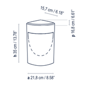 Bover Moai B/35 1-lt 14" Tall LED Outdoor Bollard