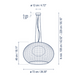 Bover Garota S/02 1-lt 28" LED Outdoor Pendant, TRIAC