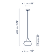 Bover Tibeta 02 1-lt 7" LED Pendant