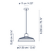 Bover Marietta S/32 1-lt 12" LED Outdoor Pendant
