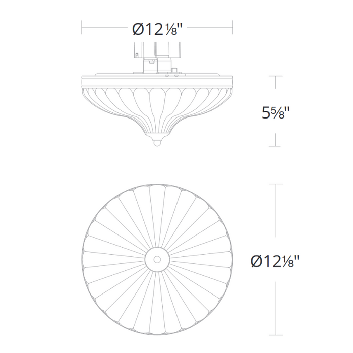 Schonbek S6012 Roma 1-lt 12" LED Flush Mount