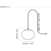 Bover Elipse S/30/H 2-lt 12" LED Outdoor Pendant