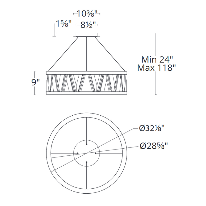 Schonbek Beyond BPD74232 Corinth 1-lt 32" LED Pendant