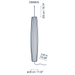 Bover Maxi S/01 1-lt 11" LED Outdoor Pendant, Bottom Installation, 0-10V