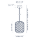 Bover Nans S/21 1-lt 9" LED Outdoor Pendant, TRIAC