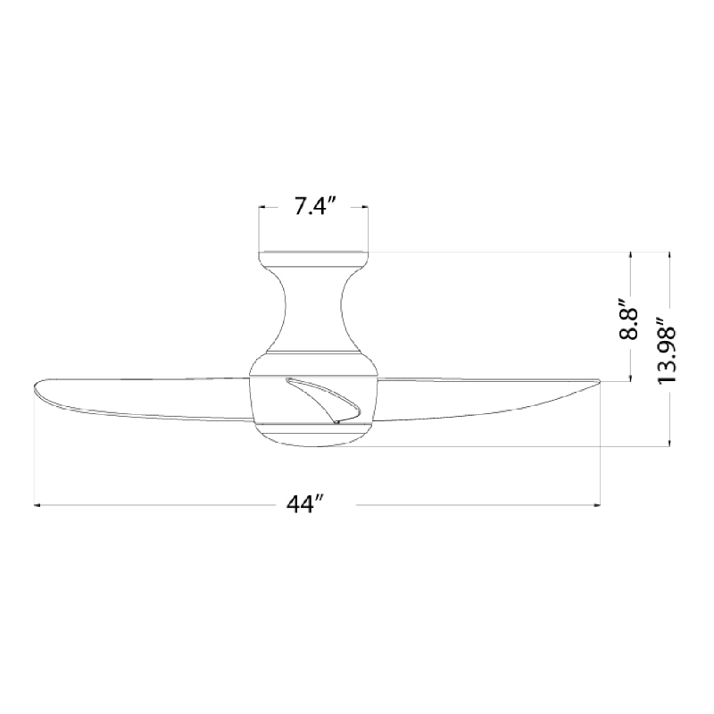 Modern Forms FH-W2203-44L Corona 44" Outdoor Ceiling Fan with LED Light Kit, 3000K