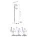 Bover Platet A/05 1-lt 56" Tall LED Wall Sconce with LED Dimmer