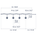 Bover Nans Catenary S/16/4L 4-lt 197" LED Outdoor Muti Light Pendant