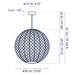 Bover Nans Sphere S/60 1-lt 24" LED Outdoor Pendant, TRIAC Dimming