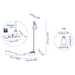 Bover Drip M/70 1-lt 28" Tall LED Table lamp