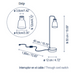 Bover Drip M/50 1-lt 20" Tall LED Table lamp, Cord Switch