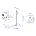 Bover Drop M/70 1-lt 28" Tall LED Table lamp
