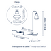 Bover Drop M/50 1-lt 20" Tall LED Table lamp, Cord Switch