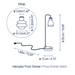 Bover Drop M/50 1-lt 20" Tall LED Table lamp, Proxy Dimmer Switch