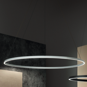 Bover Circular S/300/H 1-lt 119" LED Pendant, Downward Light-White