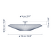 Bover Siam 150 6-lt 59" Small LED Semi-Flushmount