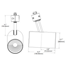 Halo 809 XACT Beam Mid-Stem 15W LED Track Head