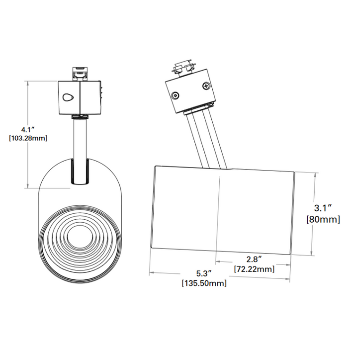 Halo 809 XACT Beam Mid-Stem 23W LED Track Head