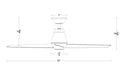 Modern Forms FR-W2003-52L Slim 52" Ceiling Fan with LED Light Kit