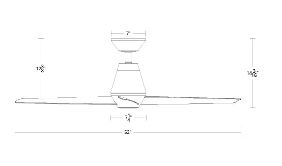 Modern Forms FR-W2003-52L Slim 52" Ceiling Fan with LED Light Kit