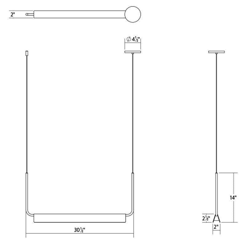 Sonneman 2838 Morii 1-lt 30" LED Pendant