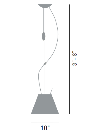 Luceplan D13spi Costanzina 10" Suspension