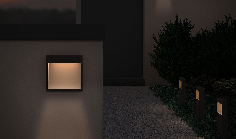 Sonneman 7360 Square Curve Indoor/Outdoor LED Wall Sconce