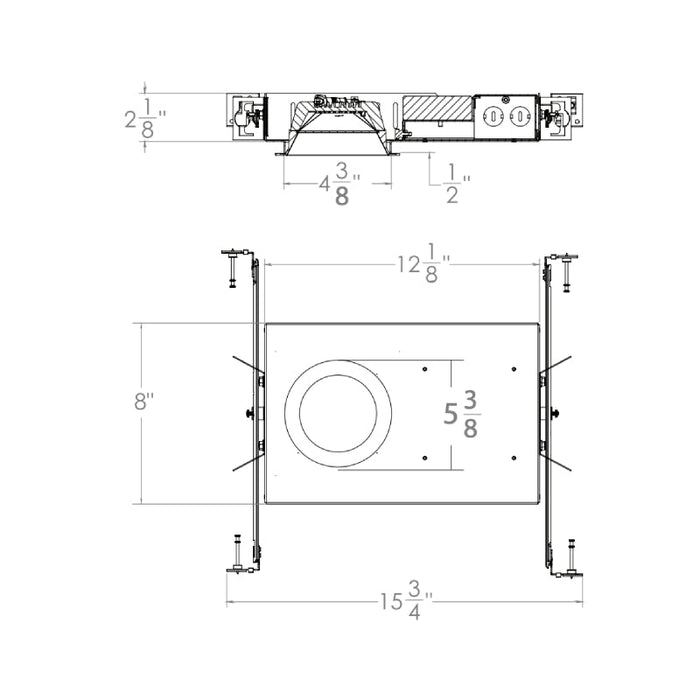 Elite SR4-LED 4" LED Shallow Trim and Trimless Downlight Housing - 1200 Lumen, 120-277V