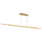 Tech 700LSSTG284 Stagger 2 2-lt 24" LED Linear Suspension - Natural Brass