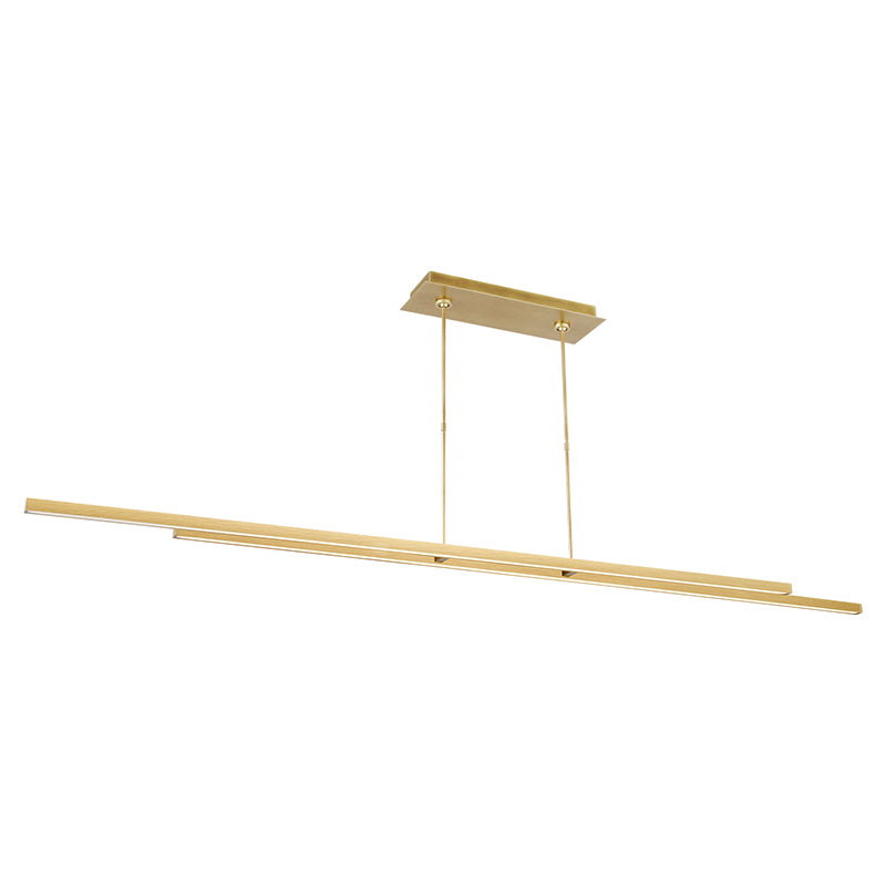 Tech 700LSSTG284 Stagger 2 2-lt 24" LED Linear Suspension - Natural Brass