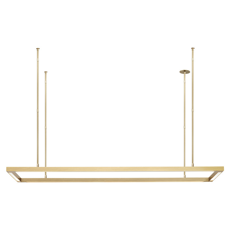 Visual Comfort 700LSSTG50 Stagger Halo 50" LED Linear Suspension - Natural Brass
