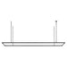 Tech 700LSSTG84 Stagger Halo 84" LED Linear Suspension - Nightshade Black