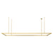 Tech 700LSSTG84 Stagger Halo 84" LED Linear Suspension - Natural Brass