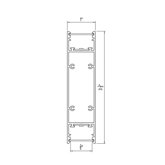 Elite SVELT-WDI-LED-1 1" Slim Architectural LED Wall Mount, Direct/Indirect Linear - 24V