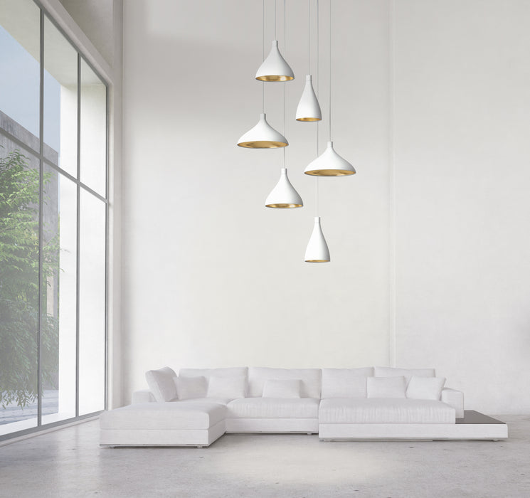 Pablo Designs Swell 6-lt LED Chandelier