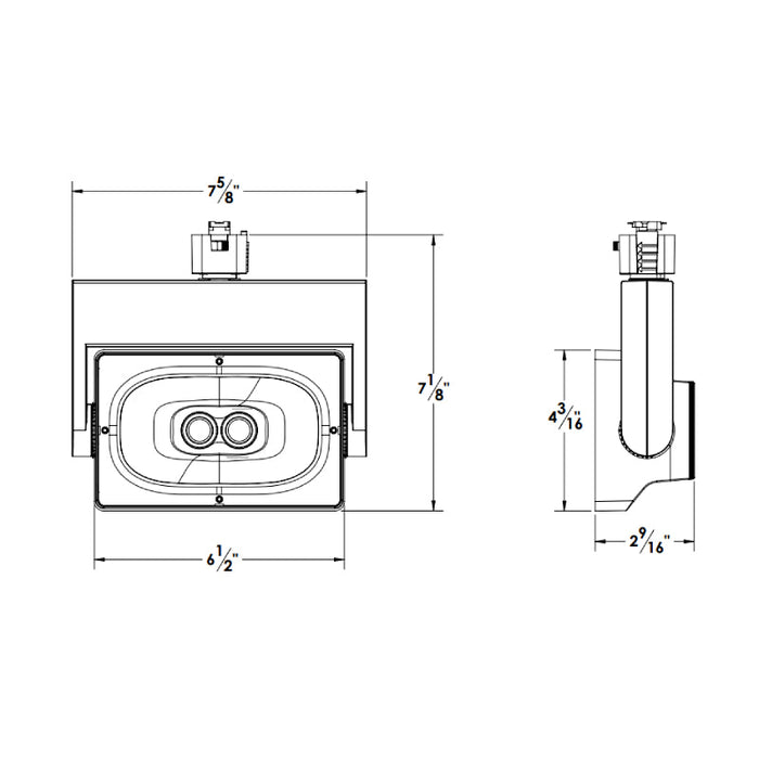 Juno Trac-Master T1058L 45W 90CRI 6300Lumens Wall Wash LED Track Head