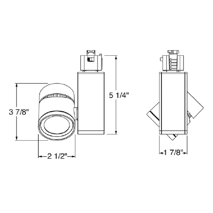 Juno Trac-Master T381L G2 11W LED Vertical Cylinder Track Head