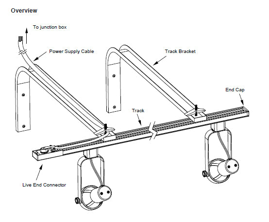 WAC Track Wall Mount Suspension Bracket