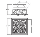 Eurofase TE-134B 4-lt Square PAR30 Multiple Recessed Trim