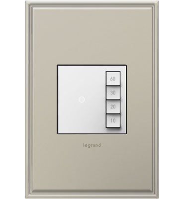 Adorne ASTM2 Timer Switch, Manual On/Timed Off, White, with Microban®