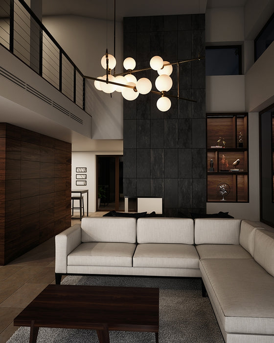 Tech 700MDCH ModernRail 12-lt 48" LED Chandelier