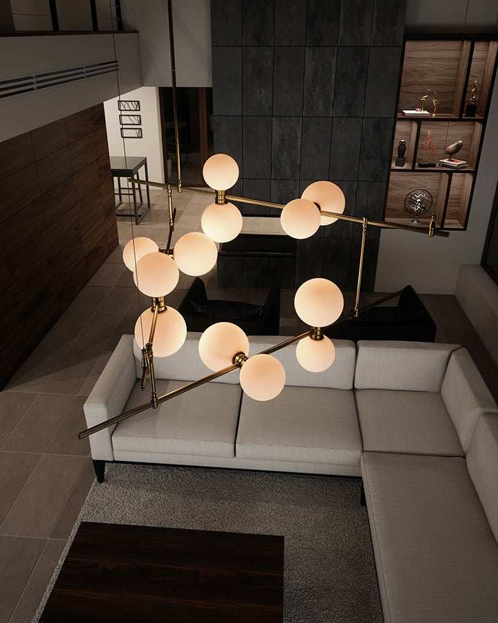 Visual Comfort 700MDCH ModernRail 12-lt 48" LED Chandelier