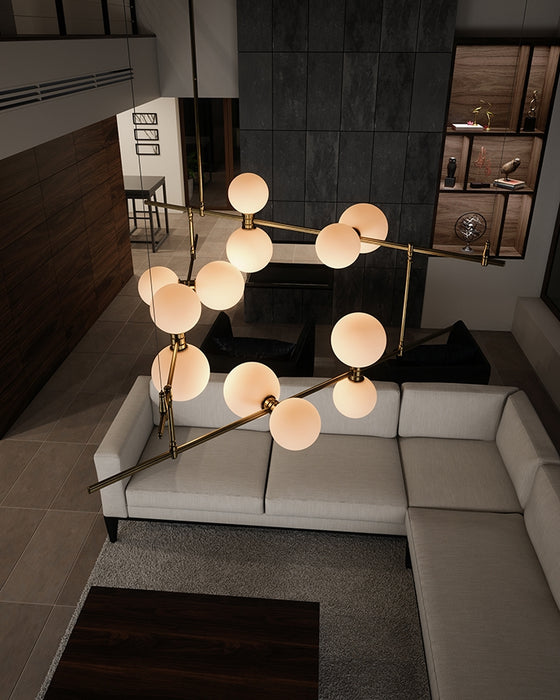 Tech 700MDCH ModernRail 12-lt 48" LED Chandelier